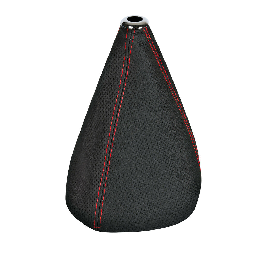 05046 - Premium Sport, cuffia leva cambio in pelle perforata - Nero/Rosso