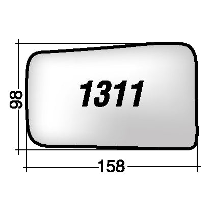 Vetro SPECCHIO RETROVISORE Sinistro SX LAND ROVER RANGE ROVER -1995