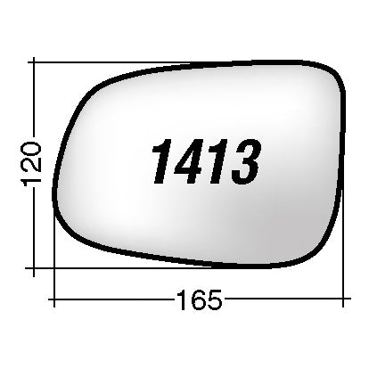 Specchio Riscaldato Specchio Retrovisore Sinistro Per Volvo C30 2010-2013 - Vetro Asferico Riscaldato - Ricambio 1837874 Specchio Asferico Riscaldato