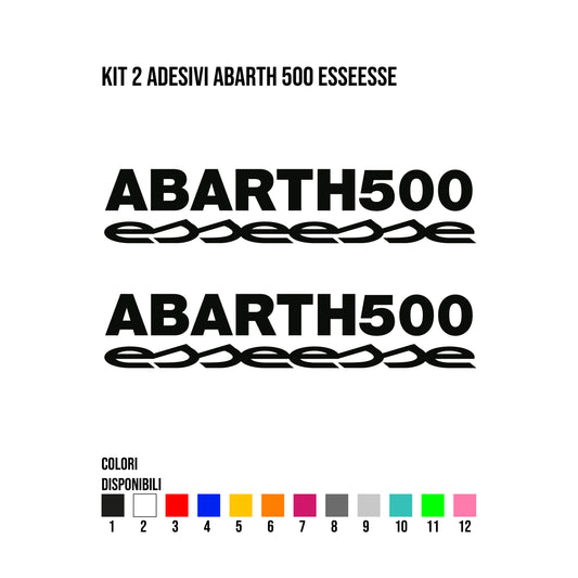 Adesivi Kit 2 x Abarth 500 Esseesse