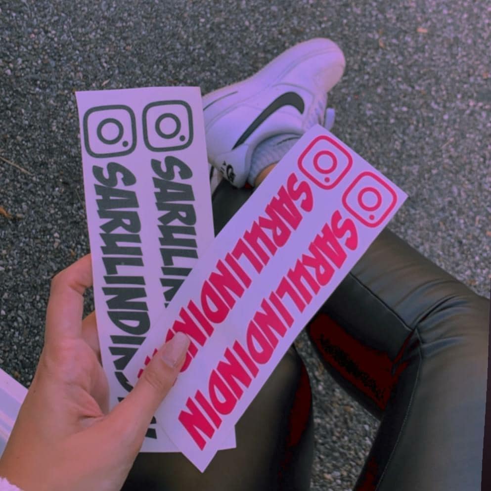 Coppia Adesivo Nome Personalizzabile - altezza 2 cm