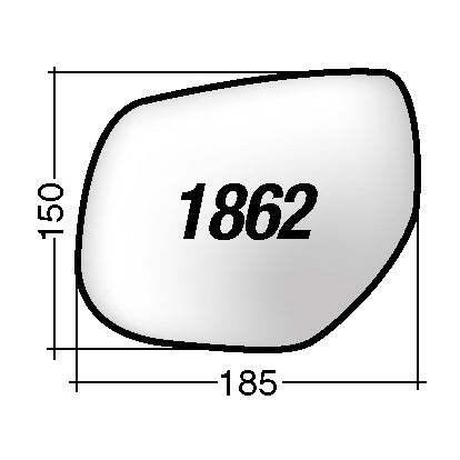 Vetro SPECCHIO RETROVISORE Destro DX MITSUBISHI ASX 2010-2015
