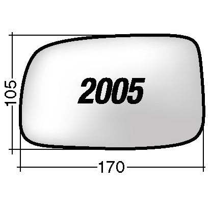 Vetro SPECCHIO RETROVISORE Sinistro SX DAIHATSU SIRION 2005-2007