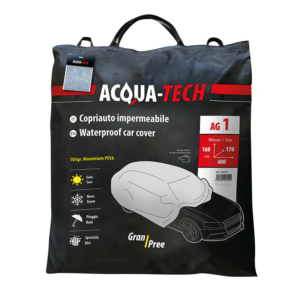 Acqua-Tech Gran-Pree, copriauto impermeabile - AG-1 - cm 160x170x400