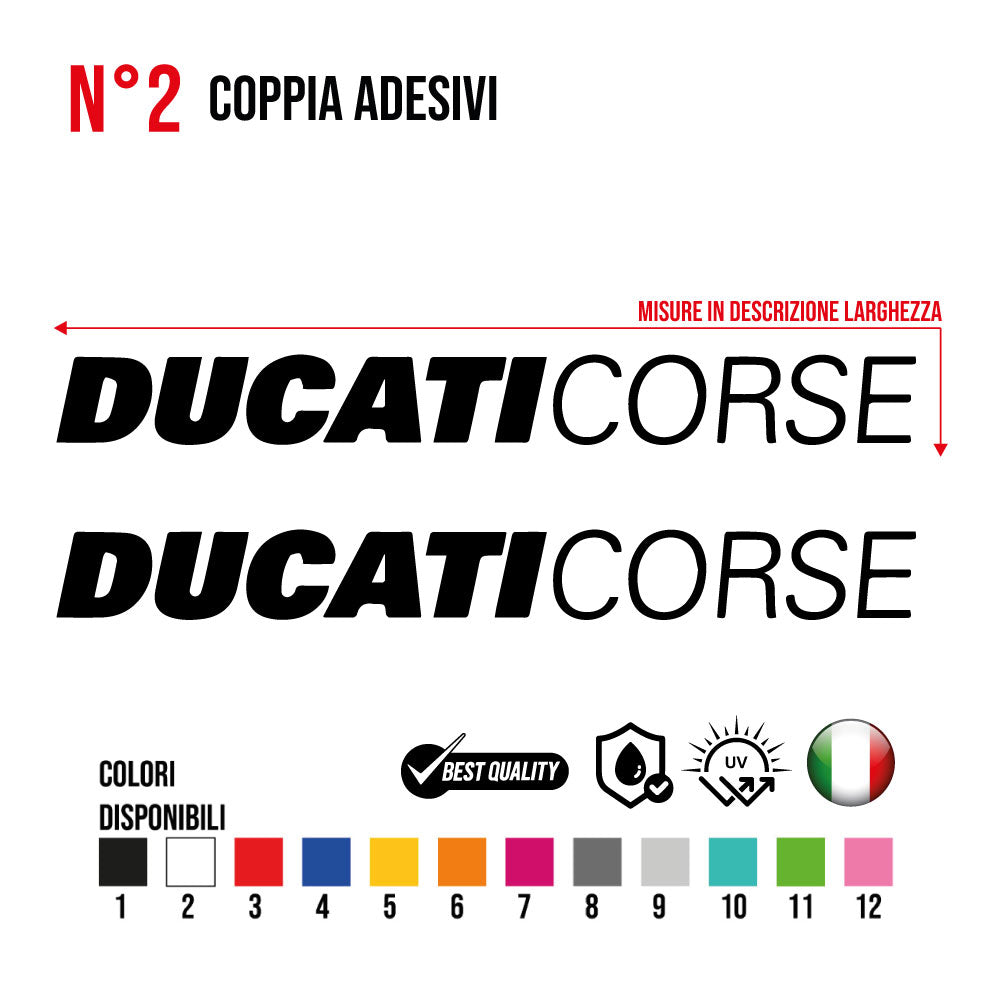 Adesivo N°2 DUCATI CORSE - mod 201