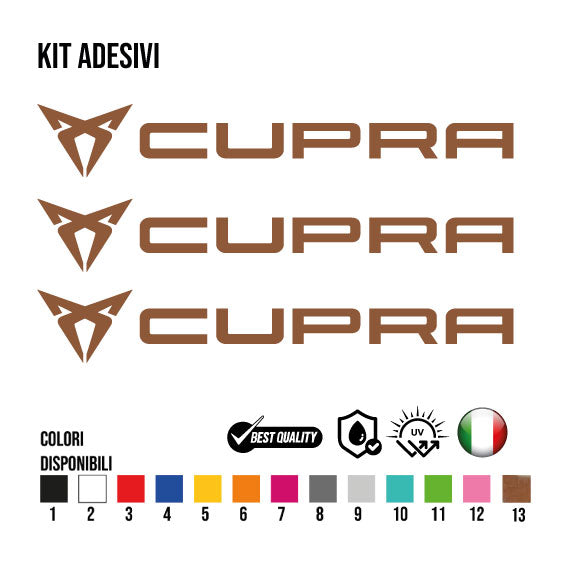 KIT 3PZ Adesivi SUPRA - 3M Adesivo Vinile alta resistente agenti atmosferici