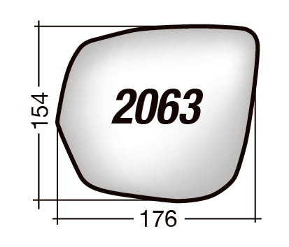 Vetro SPECCHIO RETROVISORE ASF2063S Sinistro SX Asferico JEEP GRAND CHEROKEE 2022-