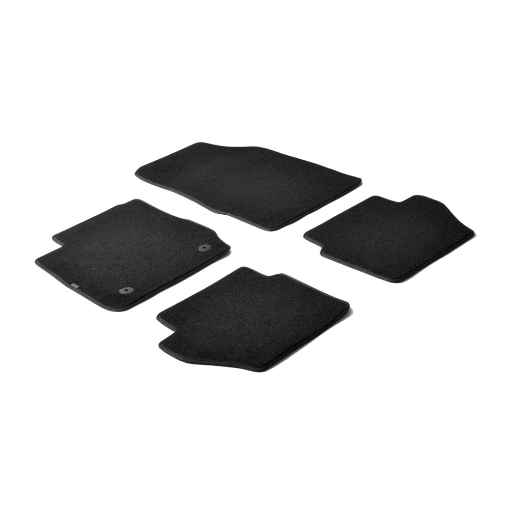 23062 - Set tappeti su misura in moquette - compatibile per Ford Fiesta 3p (03/11>05/17) fix a bottone - Ford Fiesta 5p (03/11>05/17) fix a bottone