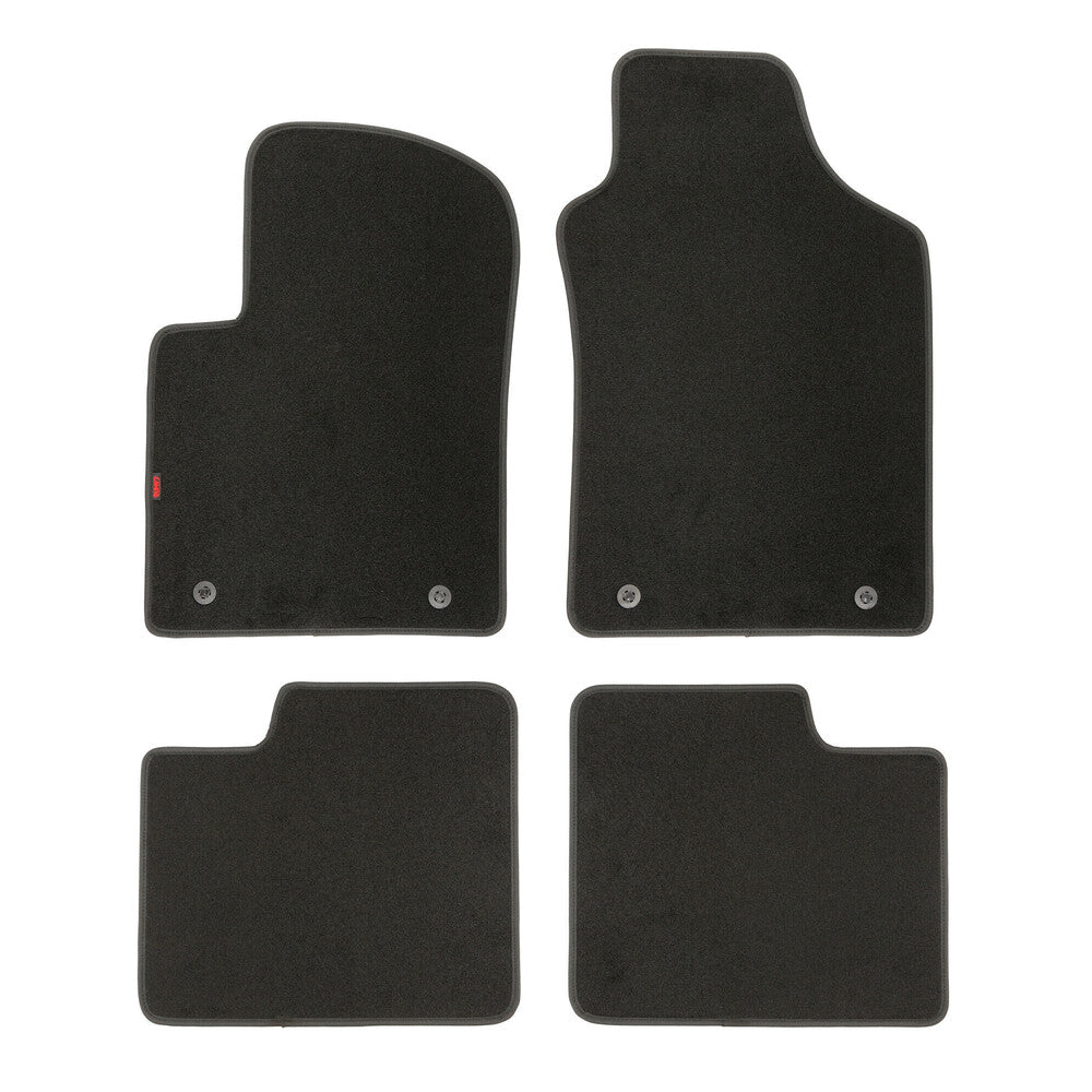 23382 - Set tappeti su misura in moquette - compatibile per Fiat 500 (07/07>06/19) 2 fix lato guida - Fiat 500 Hybrid (07/19>11/24) 2 fix lato guida