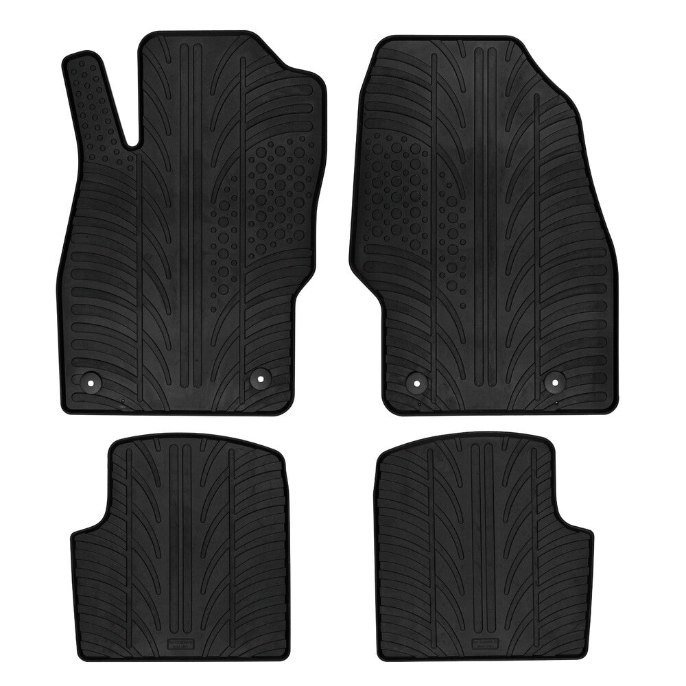 24300 - Set tappeti su misura in gomma - compatibile per Renault Clio III 3p (10/05>01/13) - Renault Clio III 5p (10/05>01/13) - Renault Clio III Sportour (02/08>08/13)