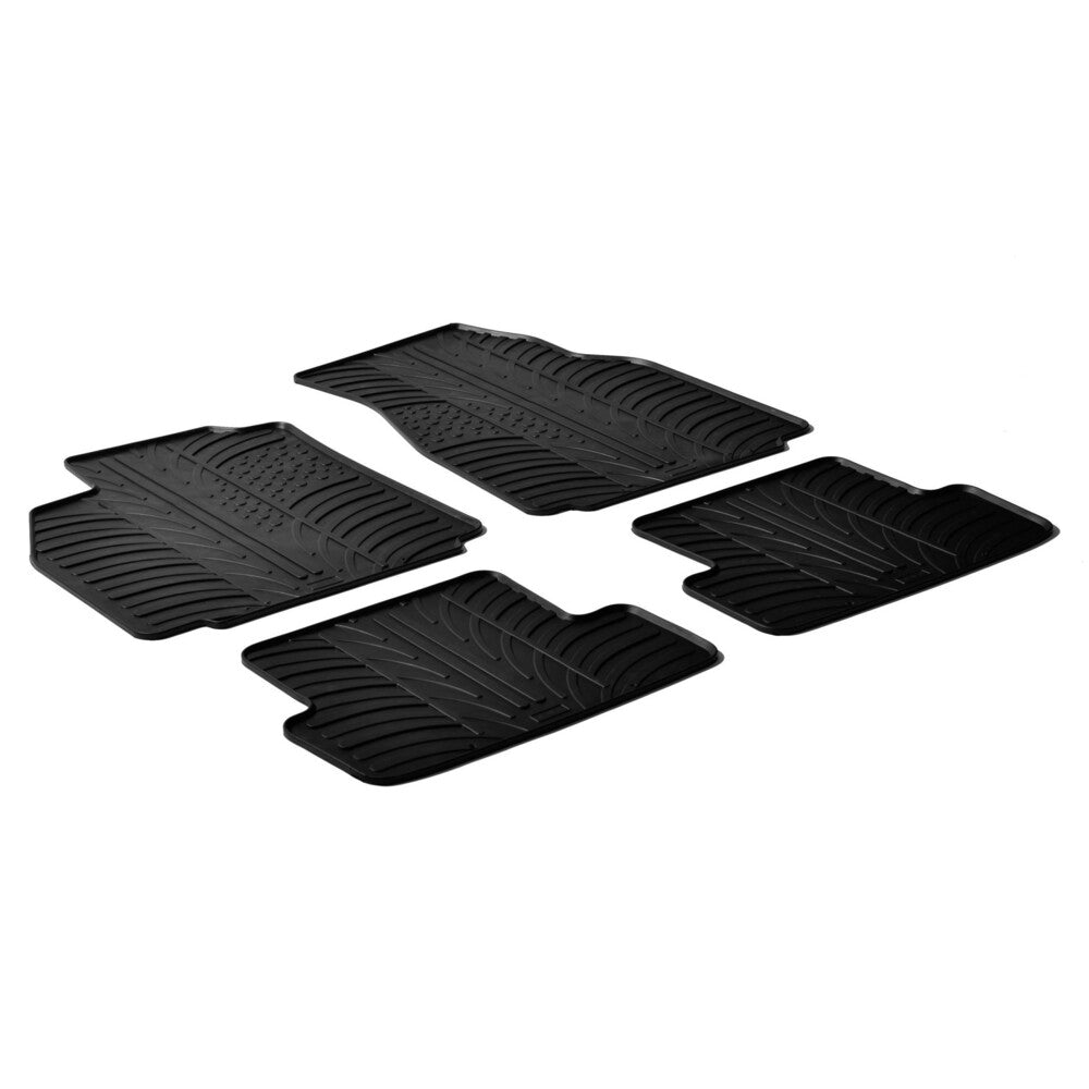 24302 - Set tappeti su misura in gomma - compatibile per Renault Megane II 3p (10/02>10/08) - Renault Megane II 4p (10/03>10/08) - Renault Megane II 5p (10/02>10/08) - Renault Megane II Grandtour (09/03>08/09) - Renault Thalia (11/08>06/14)