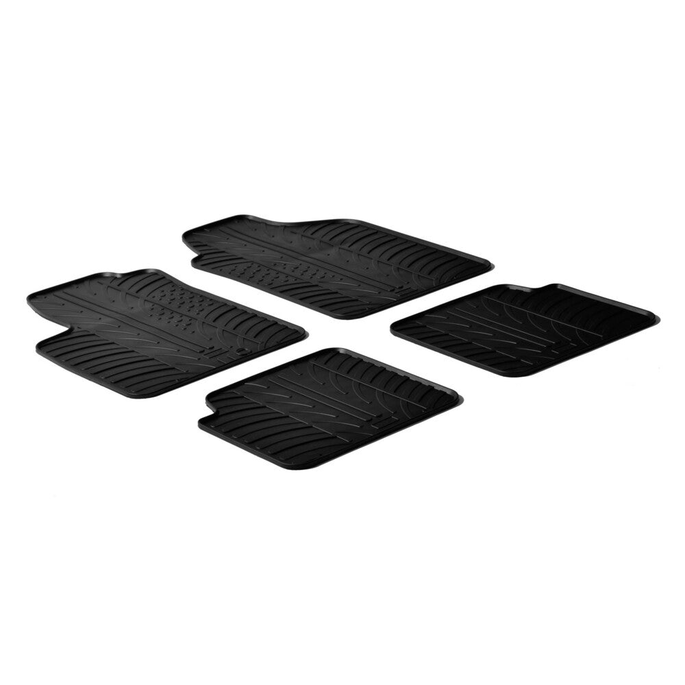 24343 - Set tappeti su misura in gomma - compatibile per Abarth 500 (07/08>05/16) - Abarth 500C (06/10>05/16) - Abarth 595 (06/16>) - Abarth 695 Biposto (12/14>) - Fiat 500 (07/07>) - Fiat 500C (07/09>06/15)