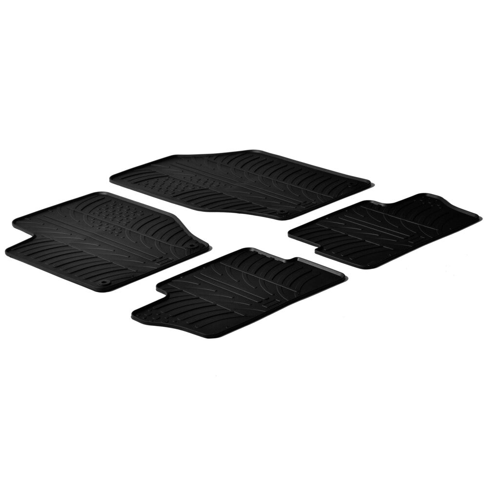 moto-MOLTICO Tappetini Auto Velours Tappetini Auto Nero Set 4 pezzi adatto per Peugeot 307 CC 2003-2005 (Rosso - cuciture decorative moto-MOLTICO Tappetini Auto Velours Tappetini Auto Nero Set 4 pezzi adatto per Peugeot 307 CC 2003-2005 (Rosso - cuciture decorative