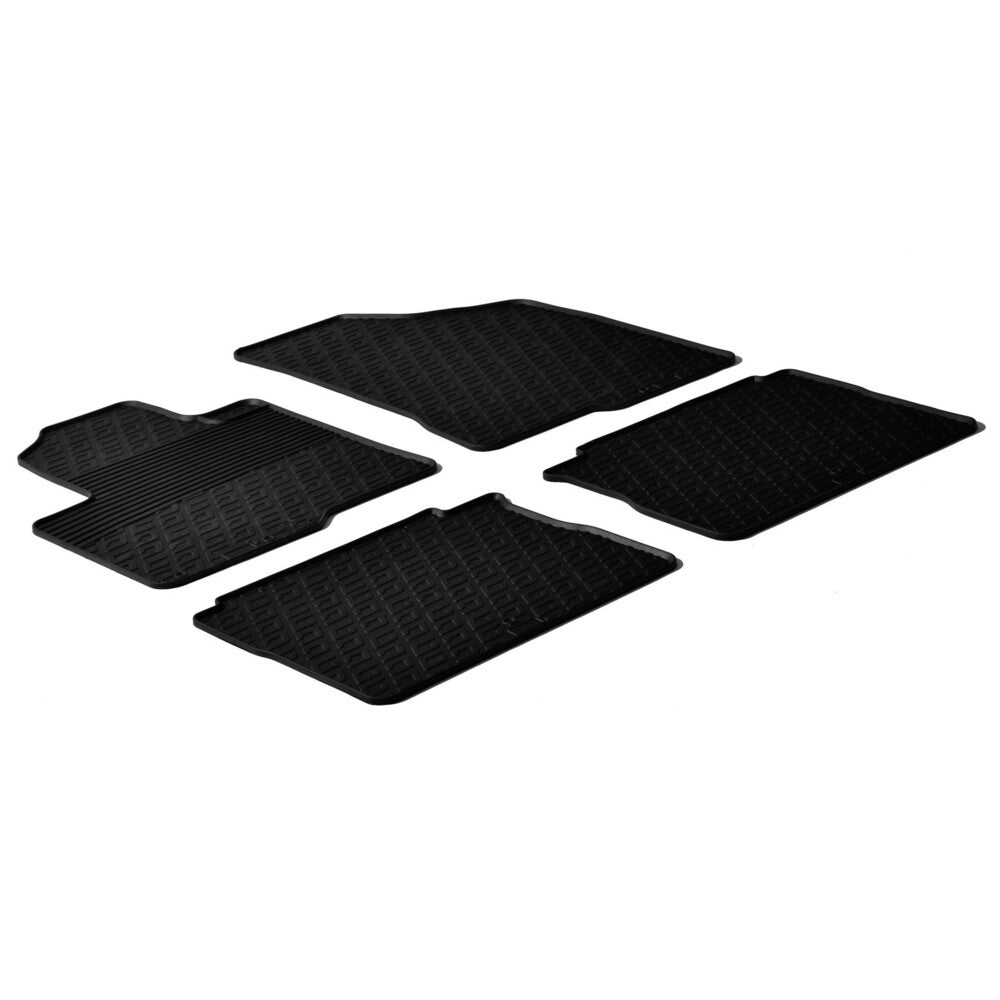 24361 - Set tappeti su misura in gomma - compatibile per Hyundai Santa Fe (03/06>09/12)