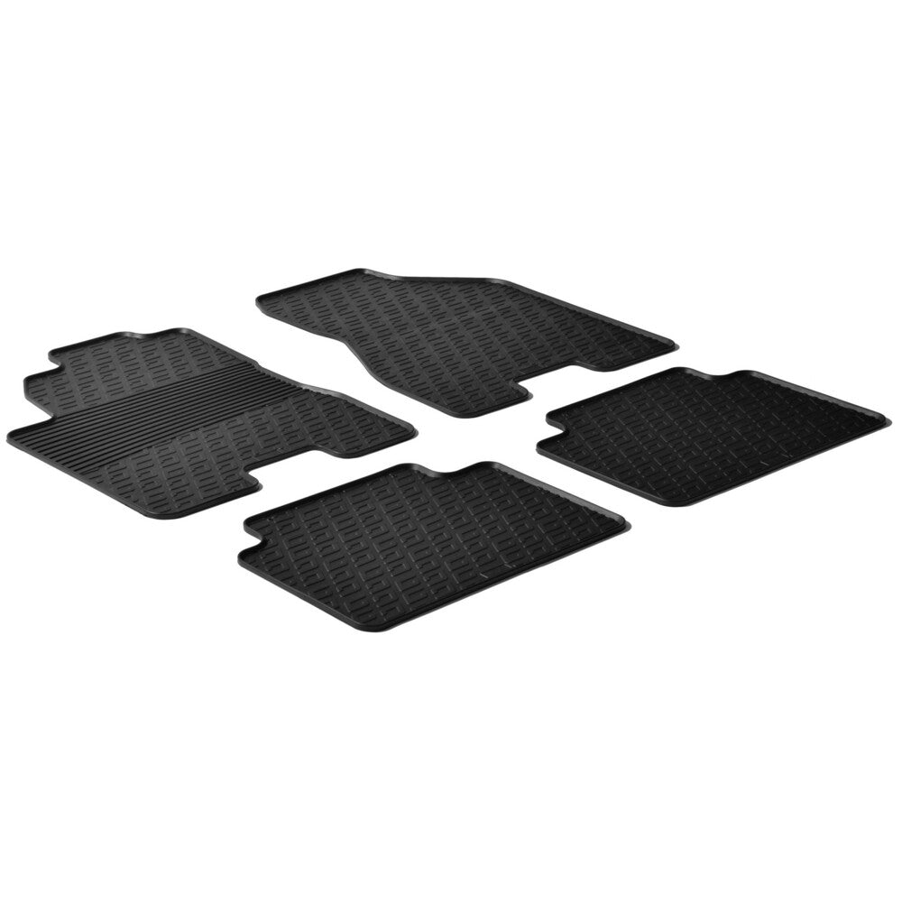 24393 - Set tappeti su misura in gomma - compatibile per Hyundai Tucson (08/04>02/10) - Kia Sportage (11/04>08/10)