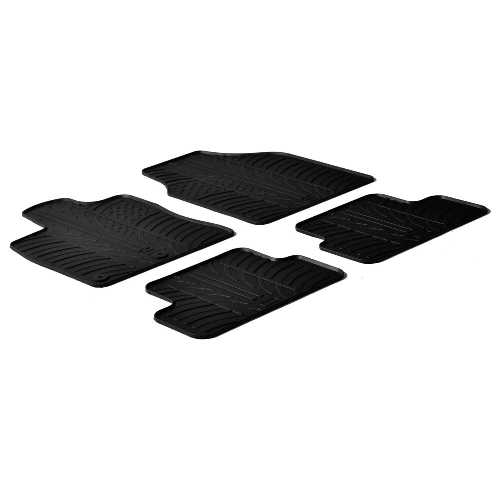 24410 - Set tappeti su misura in gomma - compatibile per Nissan Qashqai (03/07>01/14) - Nissan Qashqai+2 (09/08>01/14)