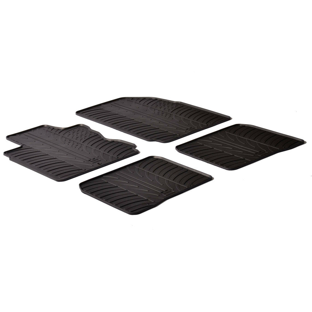 24411 - Set tappeti su misura in gomma - compatibile per Nissan Note (03/06>09/13)
