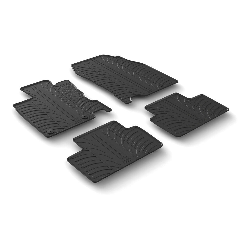 24443 - Set tappeti su misura in gomma - compatibile per Renault Kadjar (06/15>03/23)