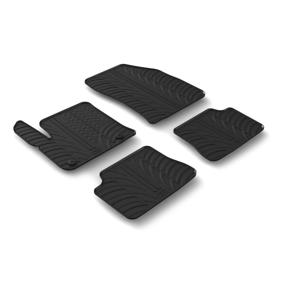 24454 - Set tappeti su misura in gomma - compatibile per Opel Corsa F 5p (09/19>06/23) elettrica - Peugeot 208 5p (11/19>08/23) elettrica - Opel Corsa F 5p (07/23>) elettrica - Peugeot 208 5p (09/23>) elettrica - Opel Mokka (11/20>) elettrica