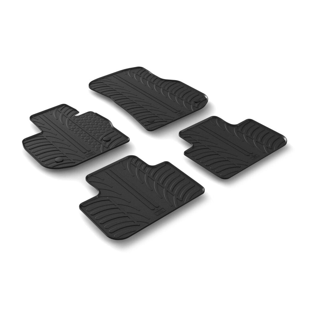 24469 - Set tappeti su misura in gomma - compatibile per Bmw X4 (G02) (04/18>) automatico