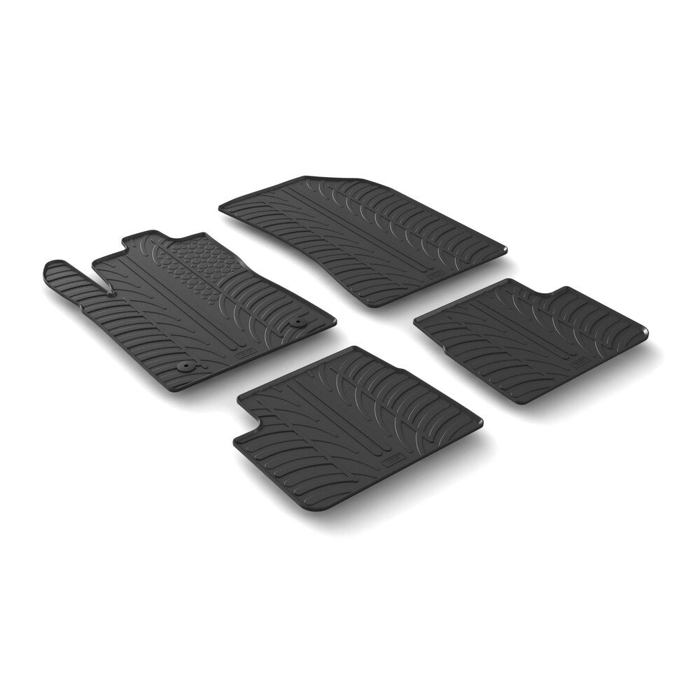 24492 - Set tappeti su misura in gomma - compatibile per Citroen C3 (11/16>06/24) manuale
