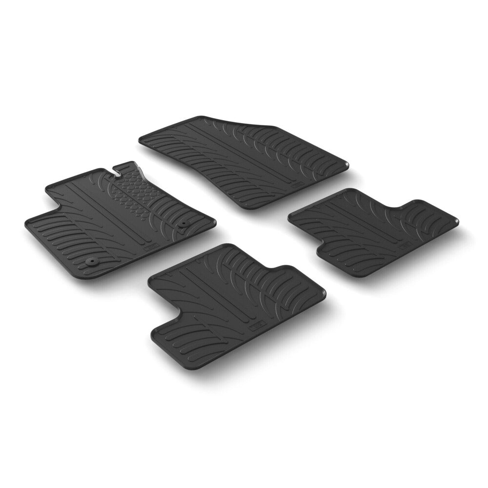 24496 - Set tappeti su misura in gomma - compatibile per Renault Megane IV Berlina (01/16>07/20) - Renault Megane IV Sporter (10/16>07/20) - Renault Megane IV Berlina (08/20>12/23) - Renault Megane IV Sporter (08/20>11/24)