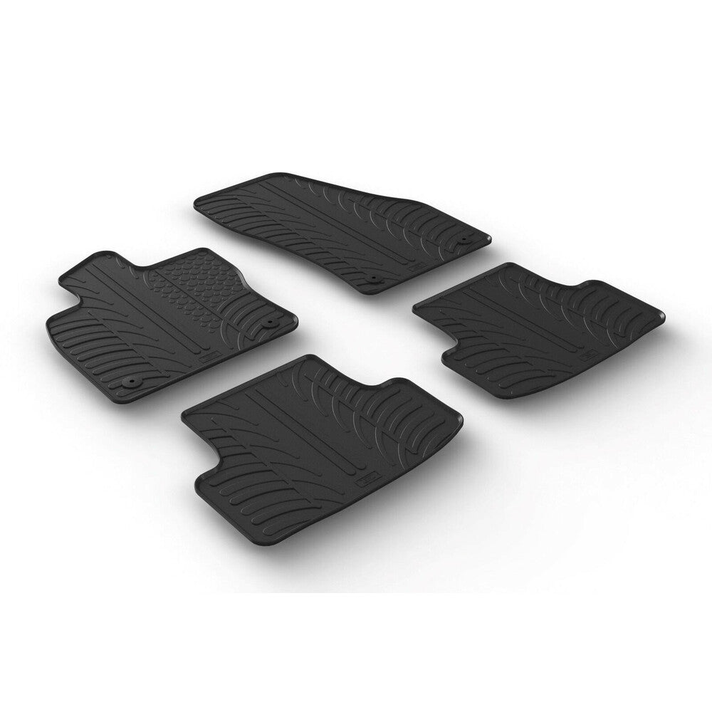 24512 - Set tappeti su misura in gomma - compatibile per Skoda Karoq (12/17>)
