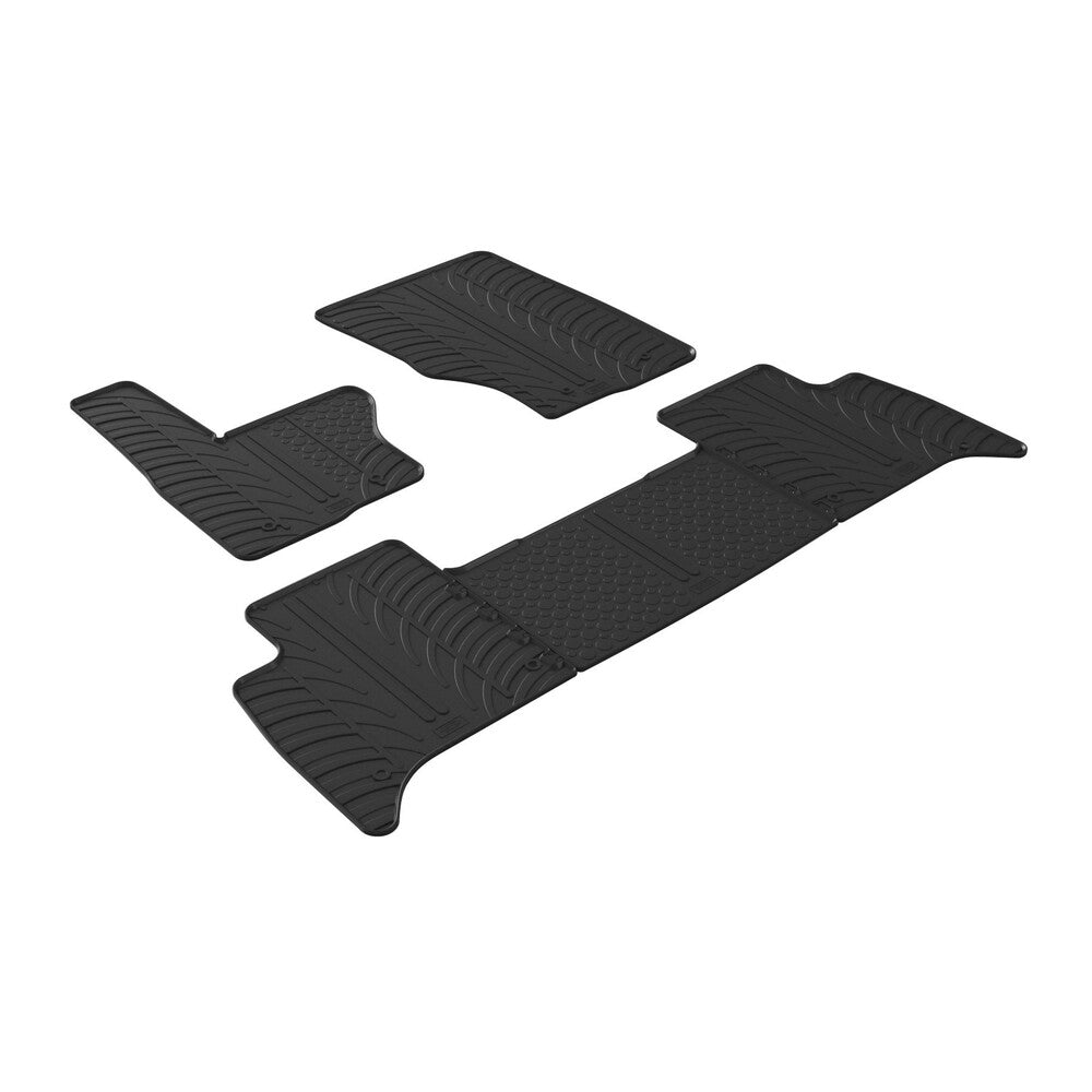 24516 - Set tappeti su misura in gomma - compatibile per Land Rover Discovery (01/17>) automatico