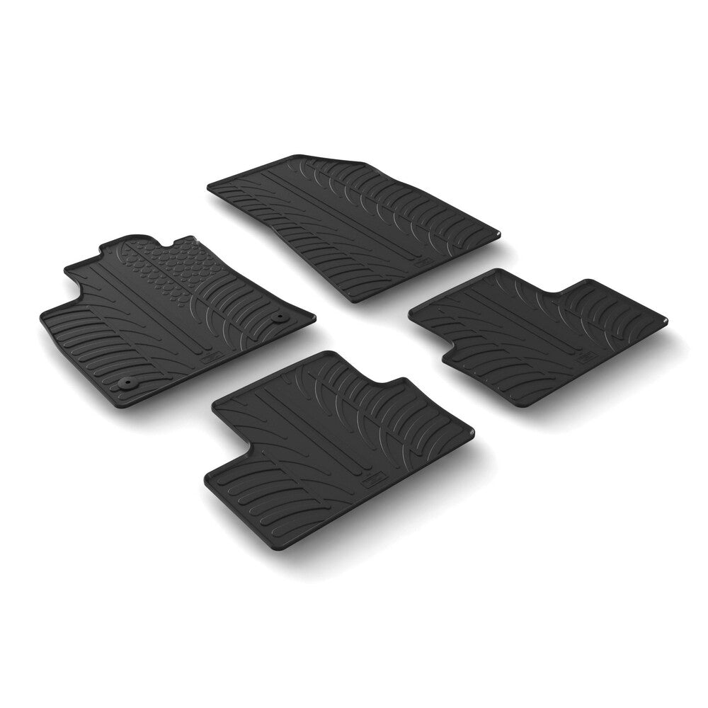 24541 - Set tappeti su misura in gomma - compatibile per Renault Clio V 5p (08/19>10/25) - Mitsubishi Colt (12/23>12/25) manuale - Renault Clio VI (11/25>)