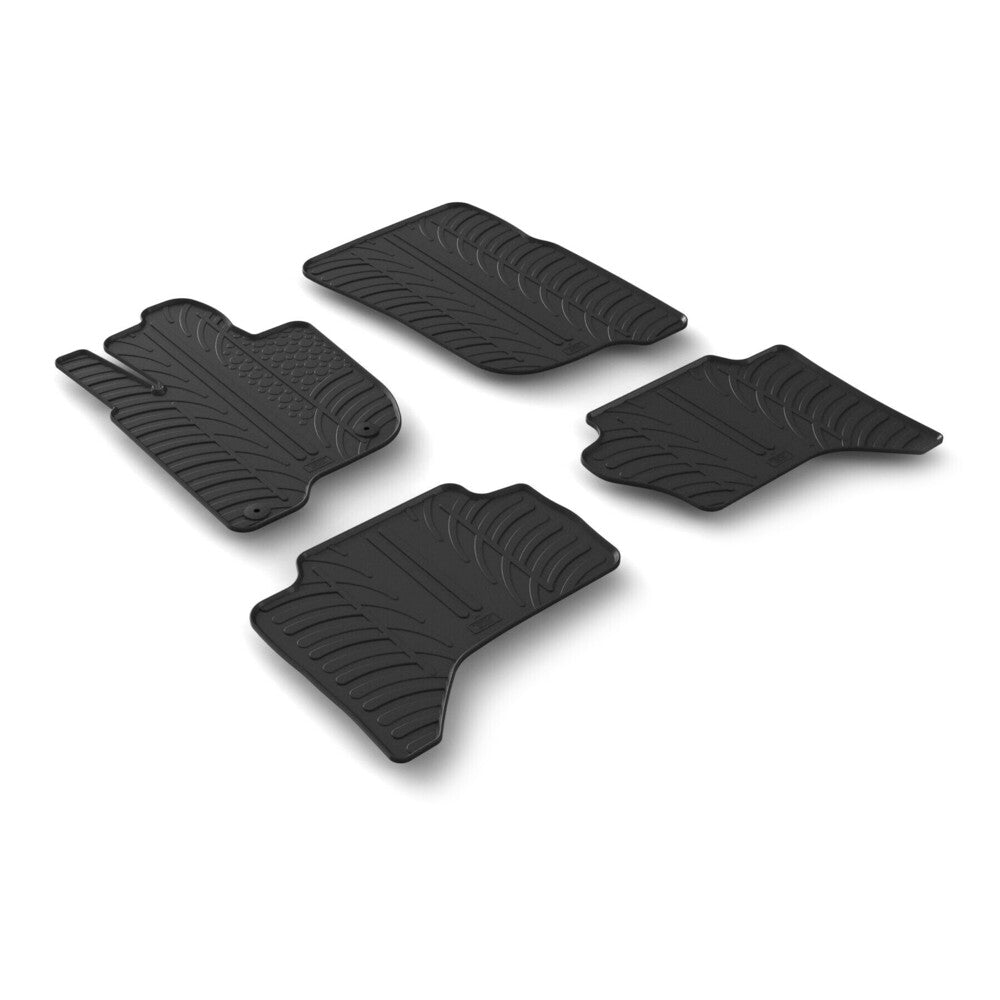 24549 - Set tappeti su misura in gomma - compatibile per Mitsubishi L200 Club Cab (09/15>06/23) - Mitsubishi L200 Double Cab (09/15>06/23) - Fiat Fullback Cabina Estesa (09/16>01/21) - Fiat Fullback Doppia Cabina (09/16>01/21)