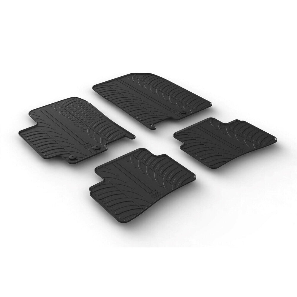 24589 - Set tappeti su misura in gomma - compatibile per Kia Rio 5p (04/17>08/20) - Kia Stonic (10/17>09/20) - Kia Rio 5p (09/20>12/23) - Kia Stonic (10/20>)