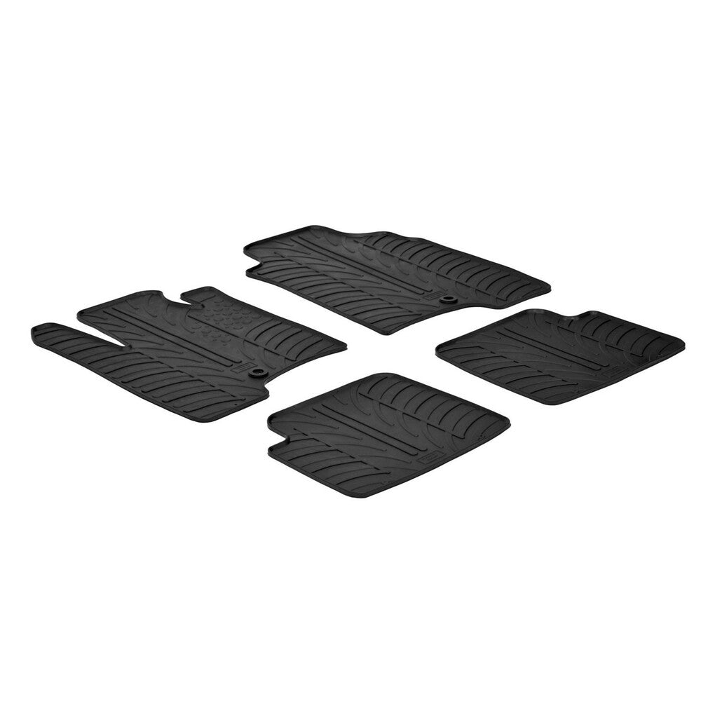 24590 - Set tappeti su misura in gomma - compatibile per Fiat Panda (02/12>10/20) 1 fix lato guida