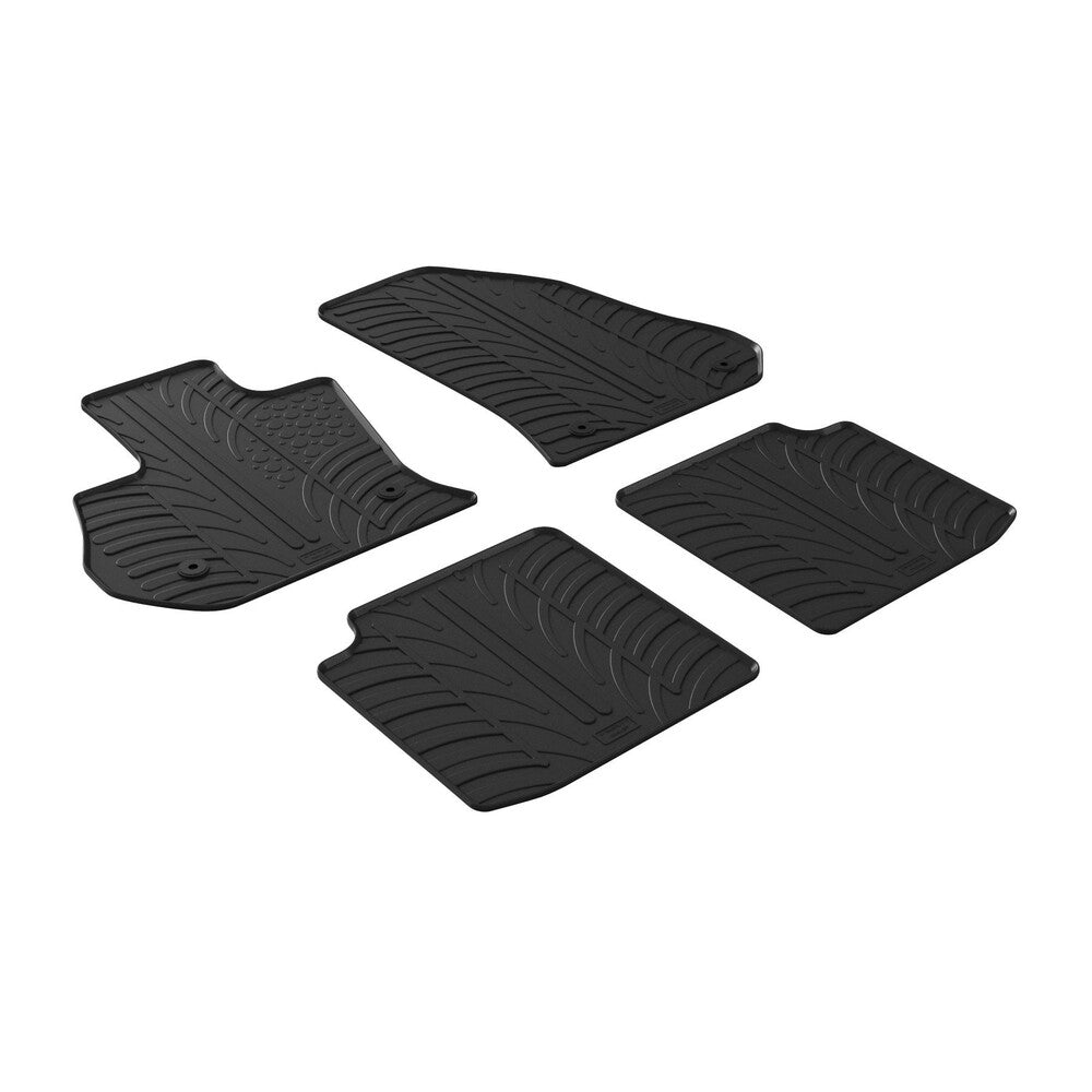 24595 - Set tappeti su misura in gomma - compatibile per Fiat 500L (06/17>12/22) manuale - Fiat 500L Cross (06/17>12/22) manuale - Fiat 500L Wagon (06/17>03/21) manuale