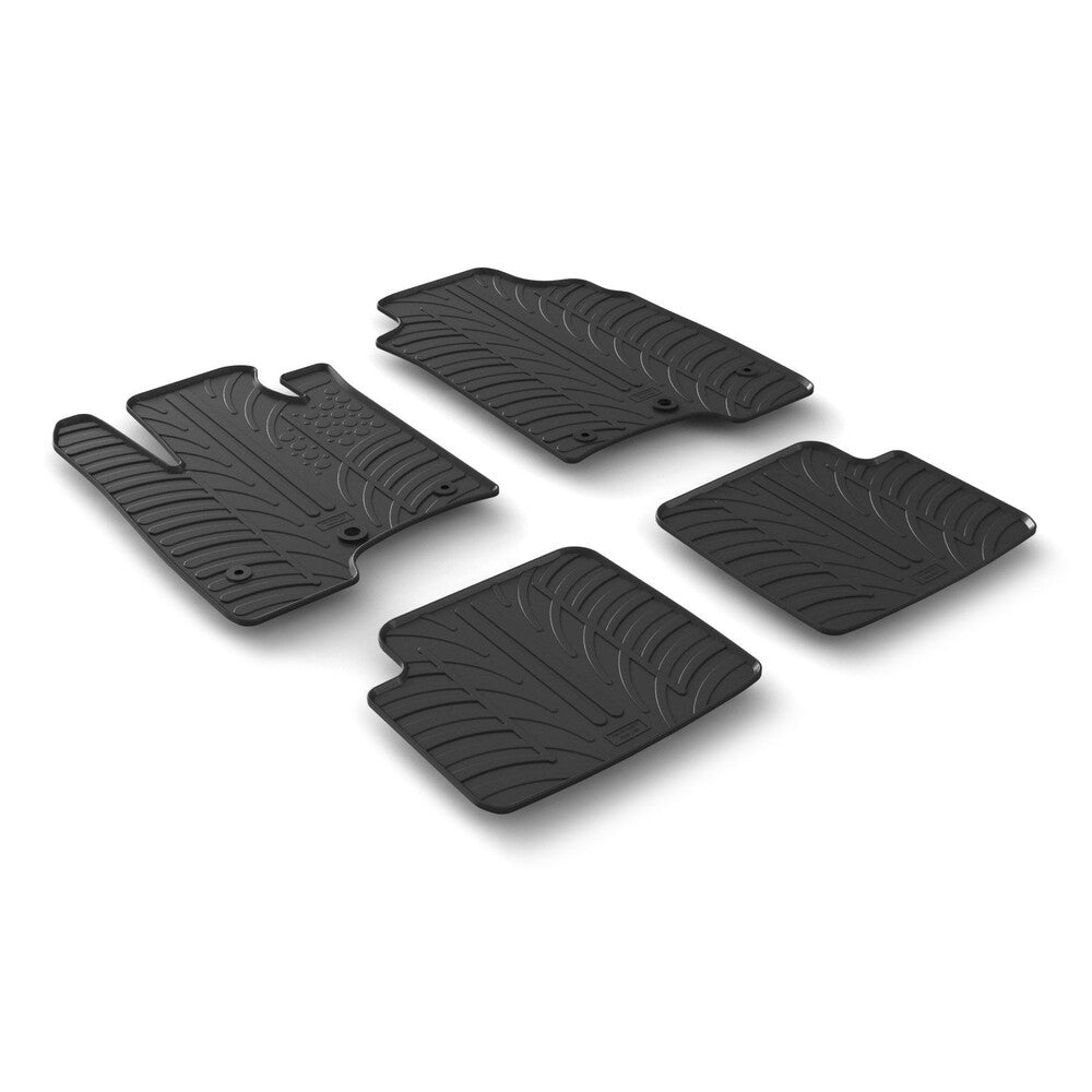 24596 - Set tappeti su misura in gomma - compatibile per Fiat Panda (02/12>10/20) 2 fix lato guida, anche ibrida - Fiat Panda City Cross (10/14>) - Fiat Panda (11/20>05/24) anche ibrida - Fiat Panda Cross (10/14>) - Fiat Pandina (06/24>)