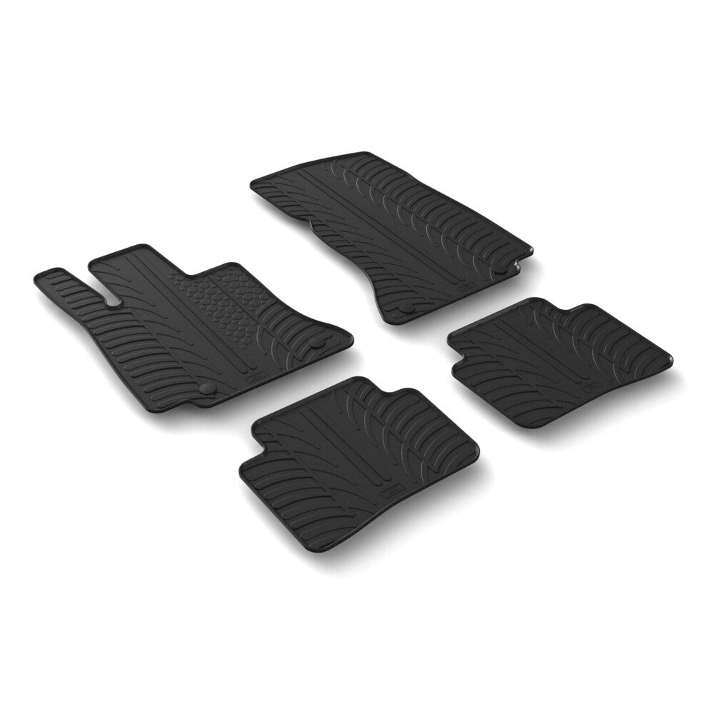24636 - Set tappeti su misura in gomma - compatibile per Mercedes Classe C 4p (06/21>)