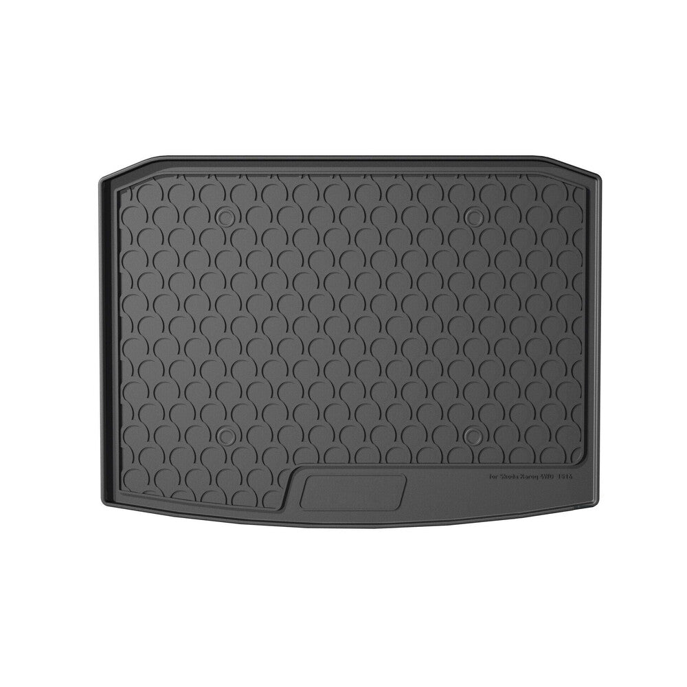 25425 - Vasca baule su misura in gomma sintetica - compatibile per Skoda Karoq (12/17>12/21) 4WD, baule basso