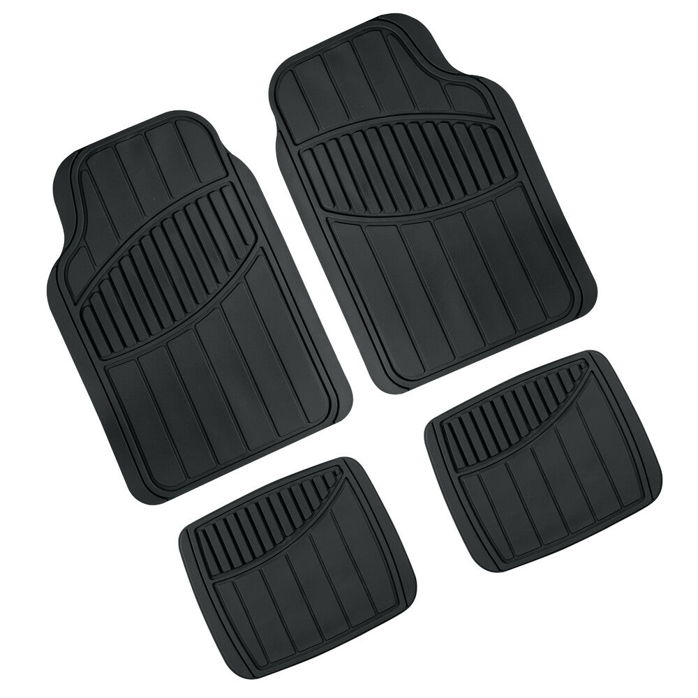 26513 - Kyoto, serie tappeti universali in pvc 4 pezzi - Nero