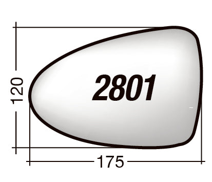Vetro SPECCHIO RETROVISORE 2801 D Destro DX BYD SEAL 2022-