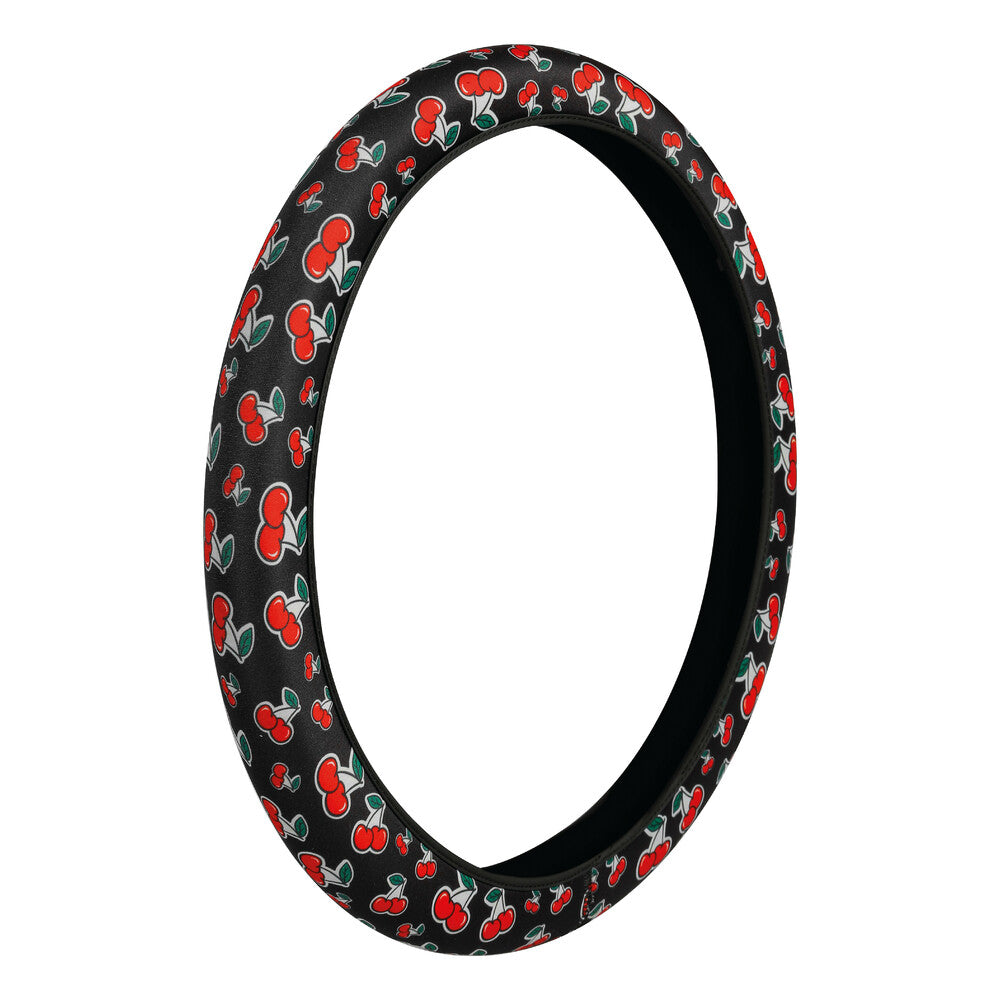 32921 - Skin-Cover, coprivolante elasticizzato in poliestere - Ciliegie - S - Ø 35/37 cm