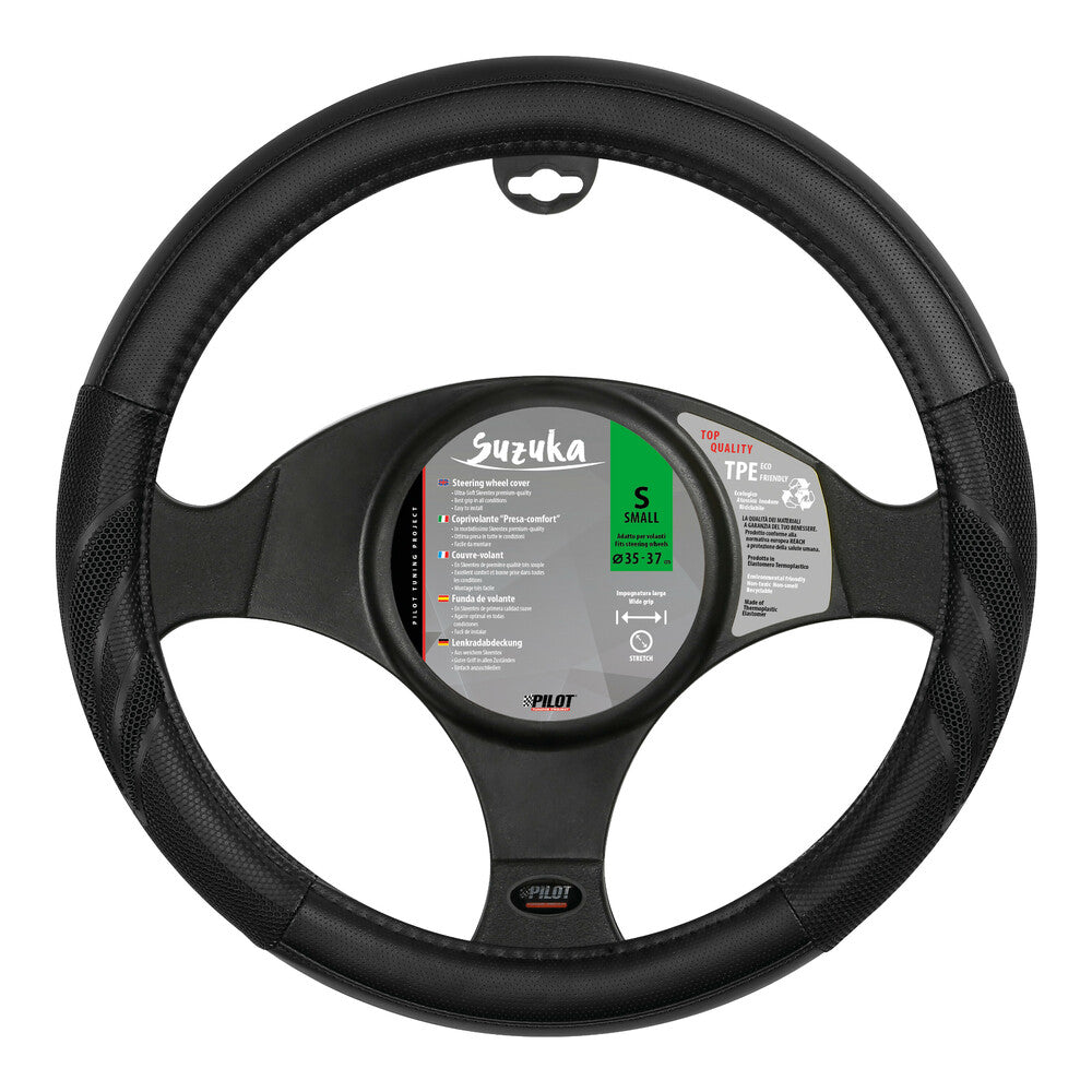 32930 - Suzuka, coprivolante in Skeentex - S - Ø 35/37 cm - Nero