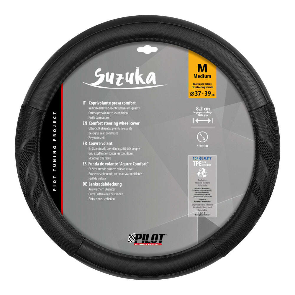 32931 - Suzuka, coprivolante in Skeentex - M - Ø 37/39 cm - Nero