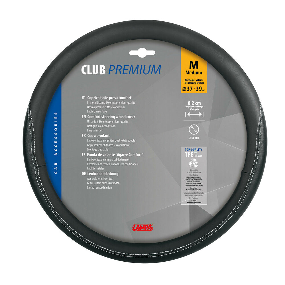 33066 - Club, coprivolante in Skeentex - M - Ø 37/39 cm - Nero