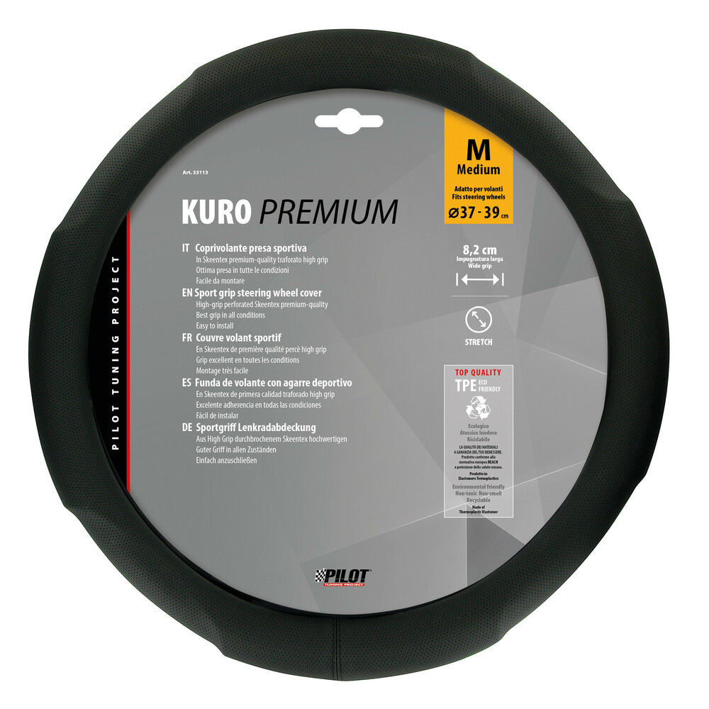 33113 - Kuro, coprivolante in Skeentex - M - Ø 37/39 cm - Nero