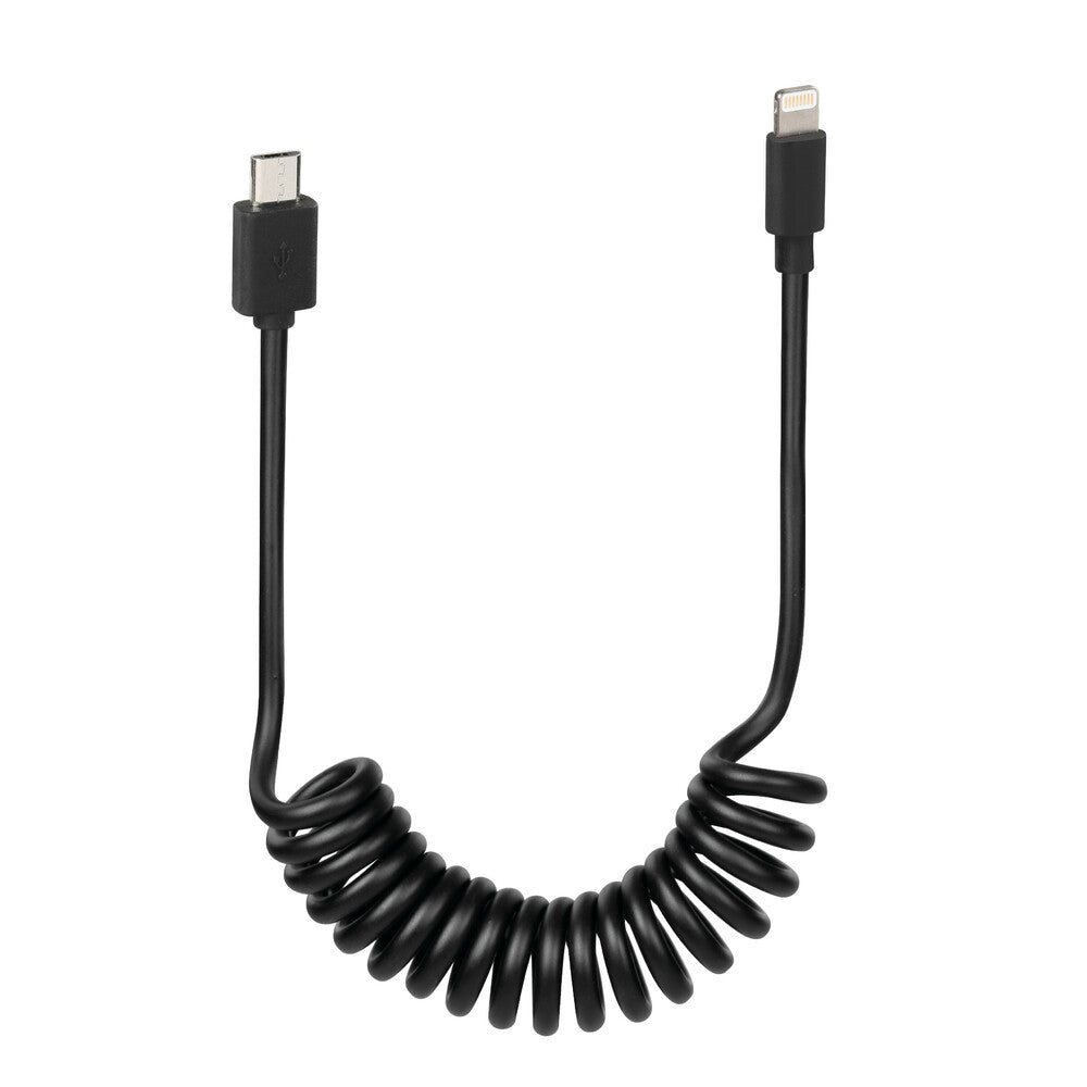 38704 - Cavo a spirale per Ebike, Micro Usb > Apple 8 Pin