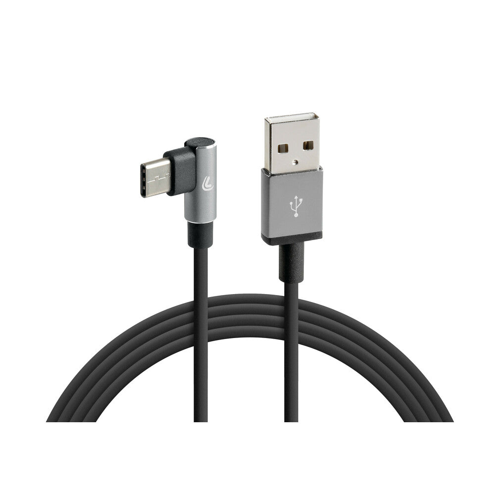 38838 - Cavo 90° Usb > Usb Type-C - 100 cm - Nero