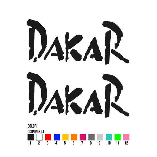 Kit 2 Dakar scritta