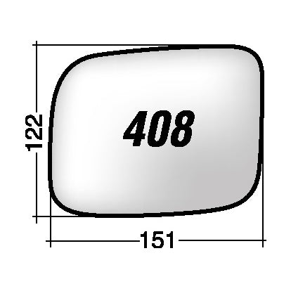 Vetro SPECCHIO RETROVISORE Destro DX MERCEDES VANEO (W414) 2002-2005