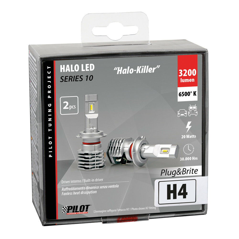 57730 - 9-32V Halo Led Serie 10 Halo Killer - (H4) - 20W - P43t - 2 pz - Scatola