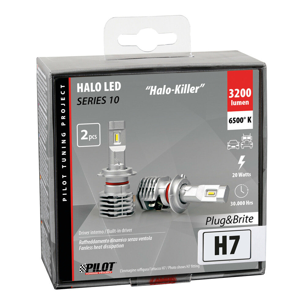 57731 - 9-32V Halo Led Serie 10 Halo Killer - (H7) - 20W - PX26d - 2 pz - Scatola