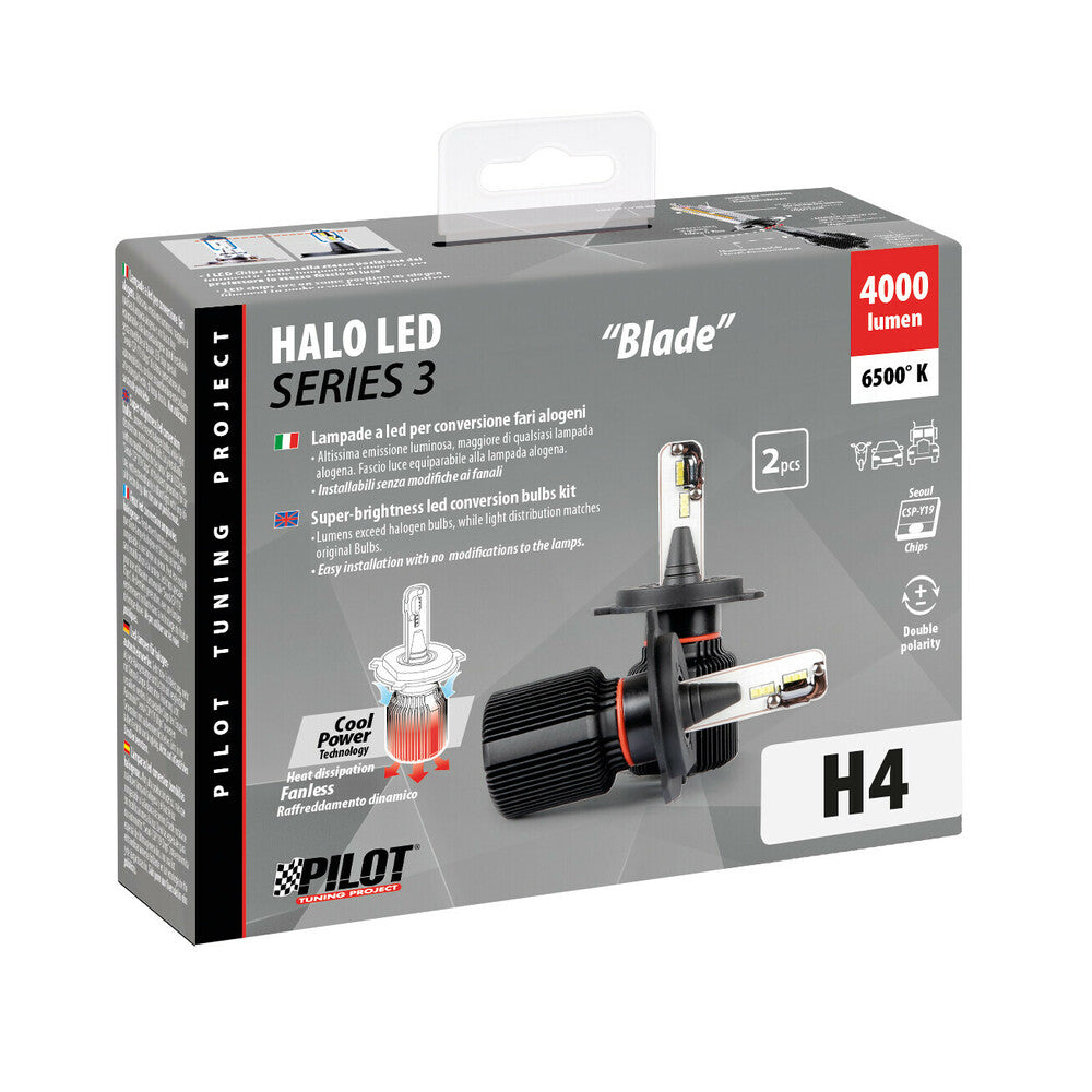 57810 - 9-32V Halo Led Serie 3 Blade - (H4) - 20W - P43t - 2 pz - Scatola